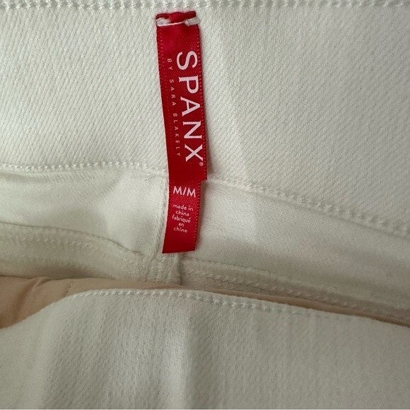 NWT Spanx Distressed Skinny Jeans Size M White - Picture 6 of 8